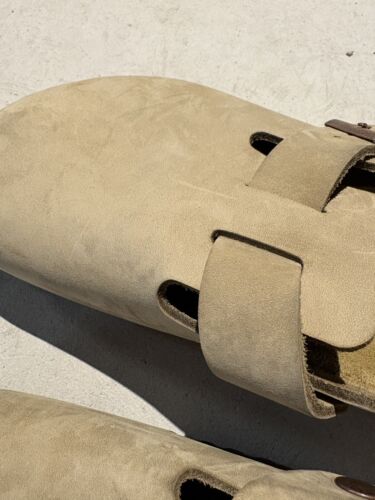 Birkenstock Boston Taupe Suede 43 M10 Slip On Mule - Picture 3 of 8