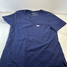 Figs technical collection scrub top size M Navy Blue Medical Nurse Womens Medium