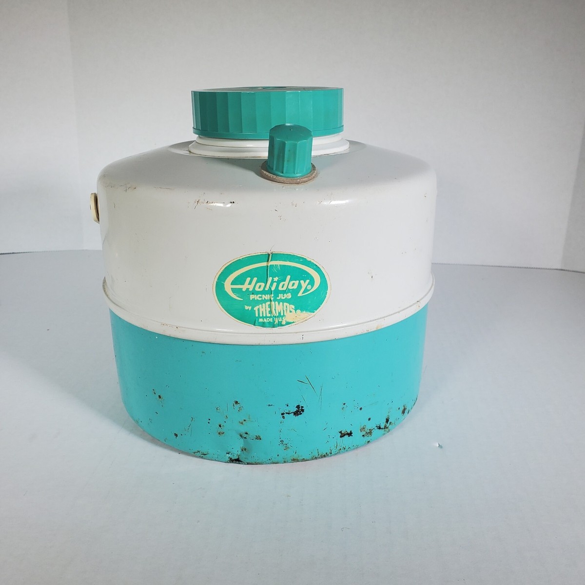 Vintage Retro Teal Holiday Thermos Picnic Jug