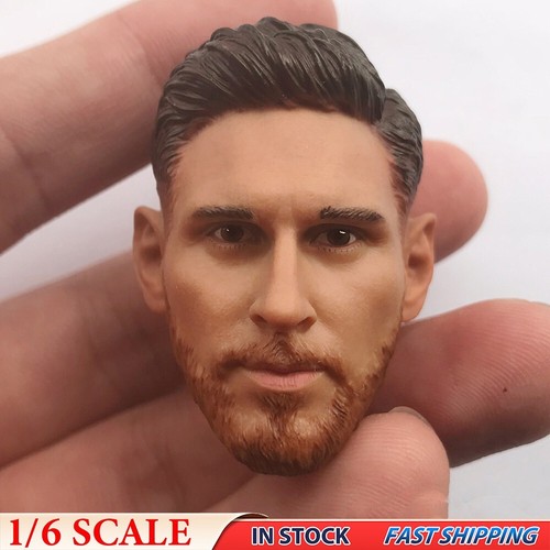 1/6 Lionel Messi Male Man Head Sculpt Fit 12" Hot Toys Worldbox Body Figures - Picture 1 of 4