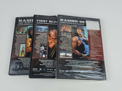 Lot 3 DVD Rambo Trilogy First Blood, First Blood II, Rambo III. Rambo 3 is NEW - Picture 5 of 8