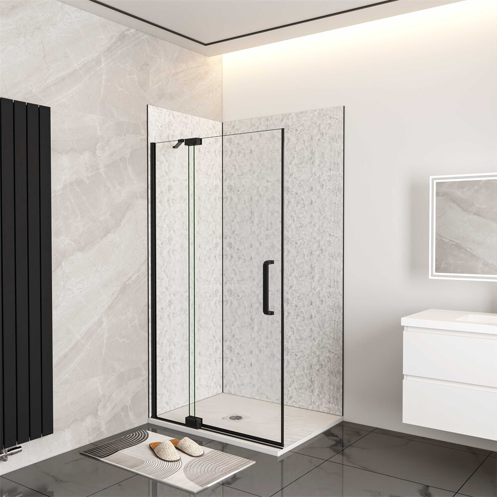 8mm Nano Klarglas ESG Glas Walk in Dusche Drehtür Glastür  Duschkabine