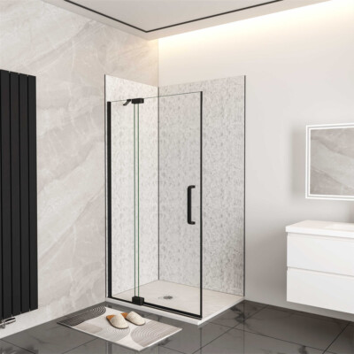 8mm Nano Klarglas ESG Glas Walk in Dusche Drehtür Glastür  Duschkabine