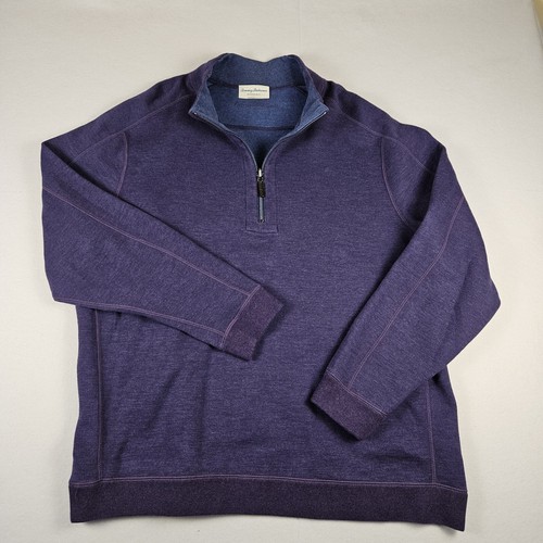 Tommy Bahama Flipsider Half Zip Sweater Mens XL Reversible Casual Knit Outdoor - Picture 2 of 16