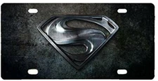 Superman logo Aluminium License Plate Highest Quality For All Vehicles