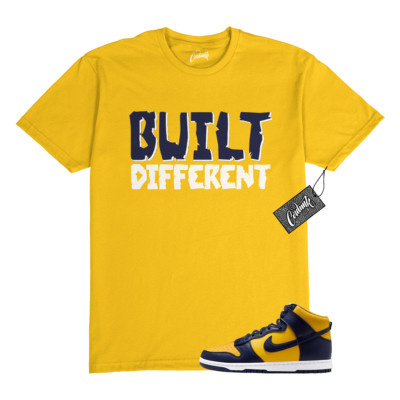 Dunk Michigan 2025 Varsity Maize Yellow Midnight Navy T Shirt Match BUILT