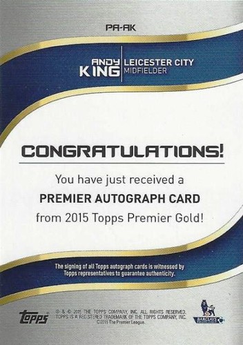 Topps Premier Gold 2015 'Premier Autograph Card' Certified Autograph from Topps - Picture 14 of 34