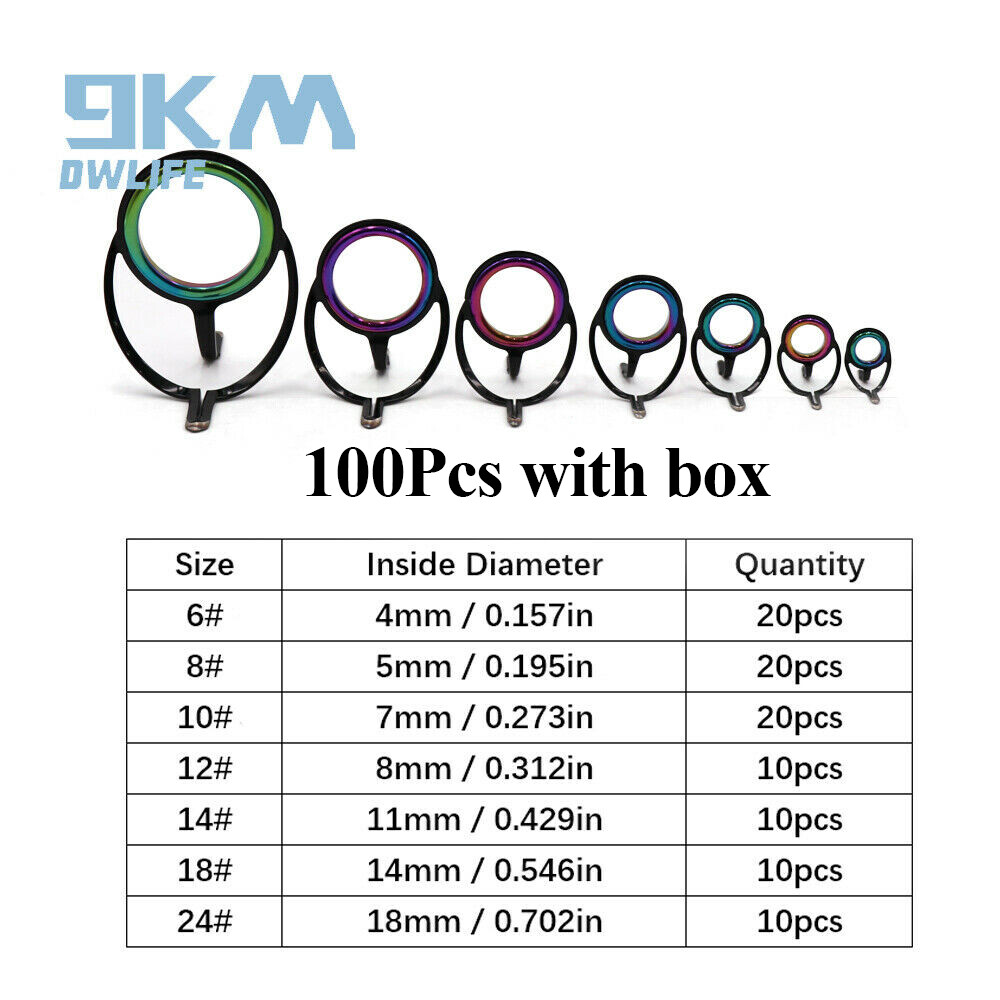 Rod Guide Connector High Quality 10~120Pcs Fishing Rod Guides Rod Building Repair Kit for ...