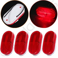 4x Truck Red Oval 12v Side Marker Lights Clearance Lamp Trailer Camper Indicator 4x Truck Red Oval 12v Side Marker Lights Clearance Lamp Trailer Camper Indicator