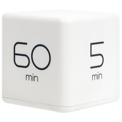 mooas Cube Timer (White), Time Management, Kitchen Timer Kids Timer Workout T...