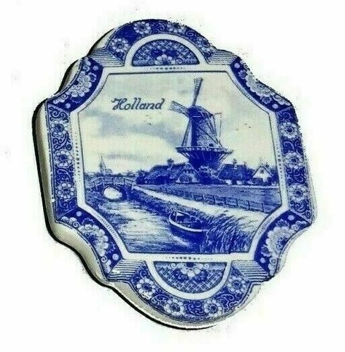 Kühlschrankmagnet Magnet Keramik blau weiß Holland Niederlande - Picture 5 of 11