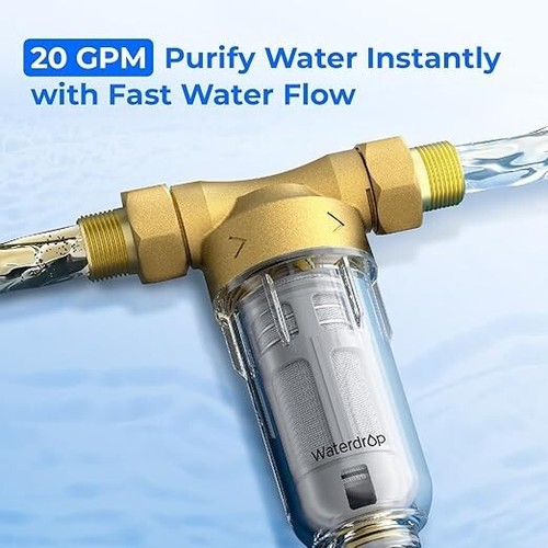 Waterdrop Spin Down Sediment Filter, Backwash Whole House Filter, Refurbished - Picture 2 of 6