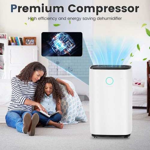 25L Dehumidifier Air Purifier with Humidistat LCD Display for Home Laundry UK - Picture 5 of 16