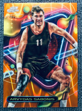 ARVYDAS SABONIS 2024 Topps Chrome Cosmic ORANGE GALACTIC REFRACTOR #/25