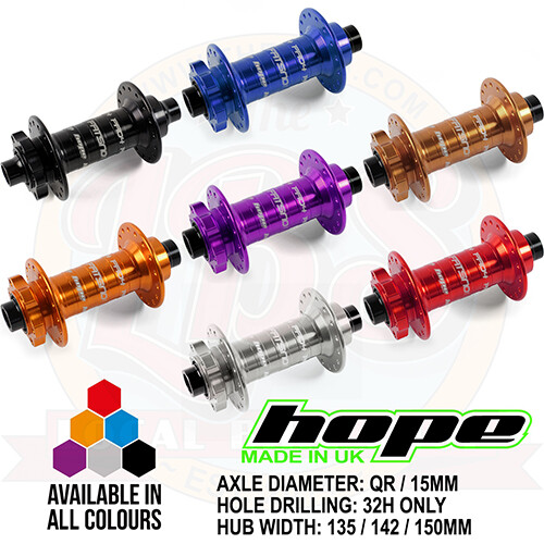 Hope Pro 4 Fatsno Front Hub 32H - All Colors, Width and Axle