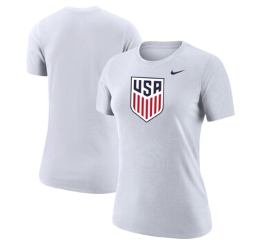 Nike Team USA Women's training Club Crest Cotton T-Shirt White