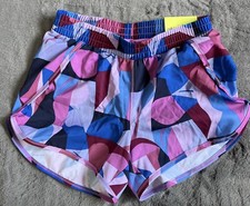 Girls All In Motion L 10-12 Athletic Shorts Performance Track Running Sports New