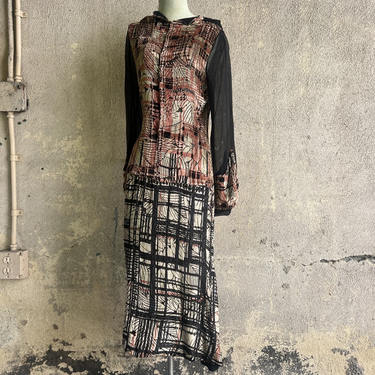 Velvet devore dress top
