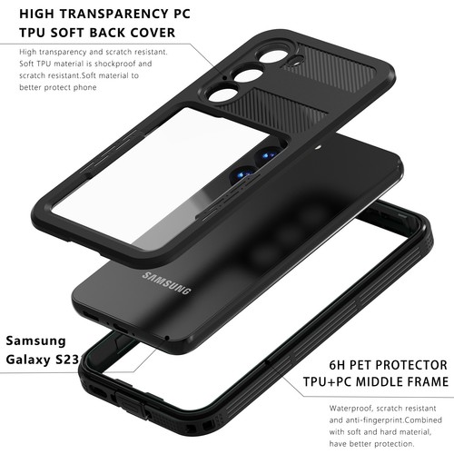 For Samsung Galaxy S23+ Plus S23 Ultra 5G Waterproof 360° Full Body Phone Case - Picture 4 of 18