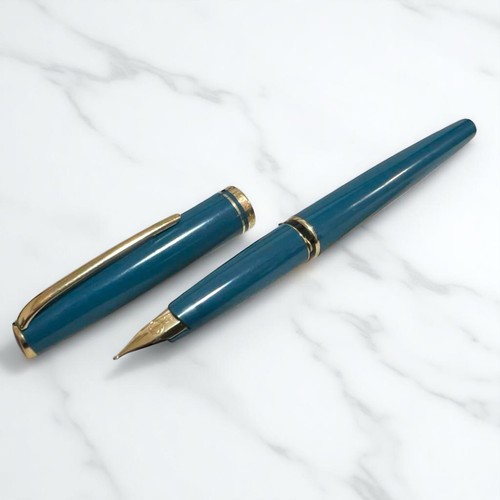 Montblanc Generation 14K Fountain Pen F Nib Turquoise & Gold - 第 1/11 張圖片