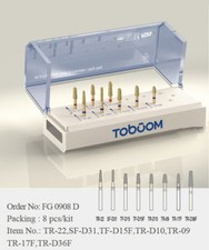 1Set Dental Preparation burs Porcelain Alloy Inlay and onlay 8PCS/KIT FG0908D