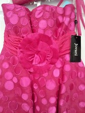Jovani Fuchsia Short Prom Evening Cocktail Fit-Flare Spaghetti Straps Dress s 6.