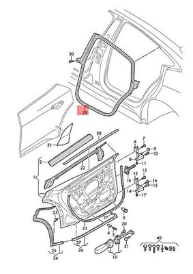 Genuine AUDI e-tron GT F83 door seal inner Right 4J3833722D | eBay 
