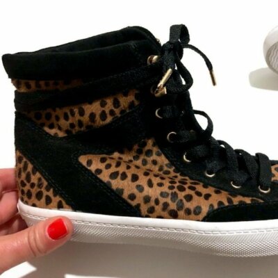 calf hair leopard sneakers