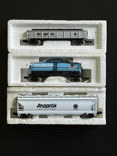 N 3 Car set open box Anaprox Gondola, Tank Car, Hopper - ME1261