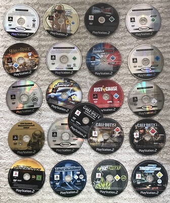 21x Sony PS2 Spiele   Need for Speed, GTA, COD, WW, FIFA, Just C.   Nur Disks #2