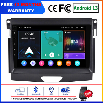 Android 11 Autoradio Für Ford Ranger 2015-2020 - 9 Zoll Touchscreen Mit CarPlay & Rückfahrkamera