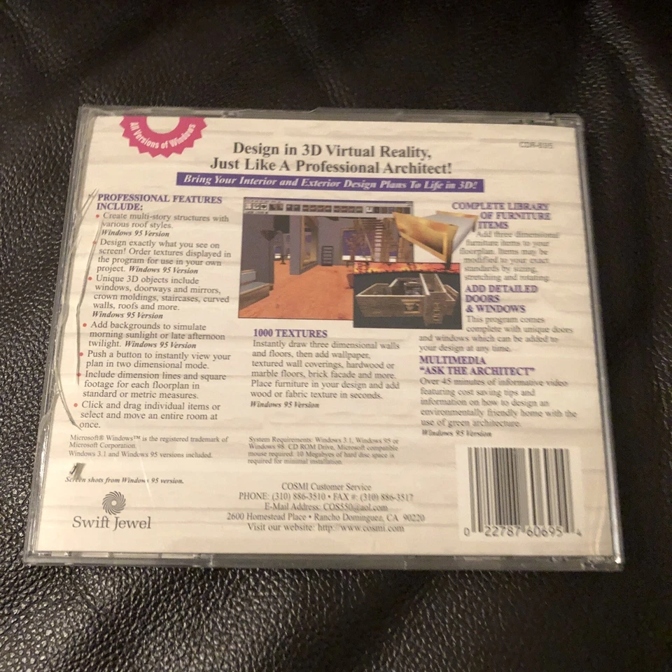 3D VIRTUAL REALITY ARCHITECT DESIGN PC CD ROM New In Open Case - Image 2 of 4