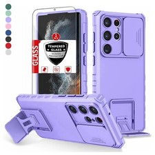 For Samsung Galaxy A15 A14 A25 A05S A54 A13 Rugged Stand Case Screen Protector