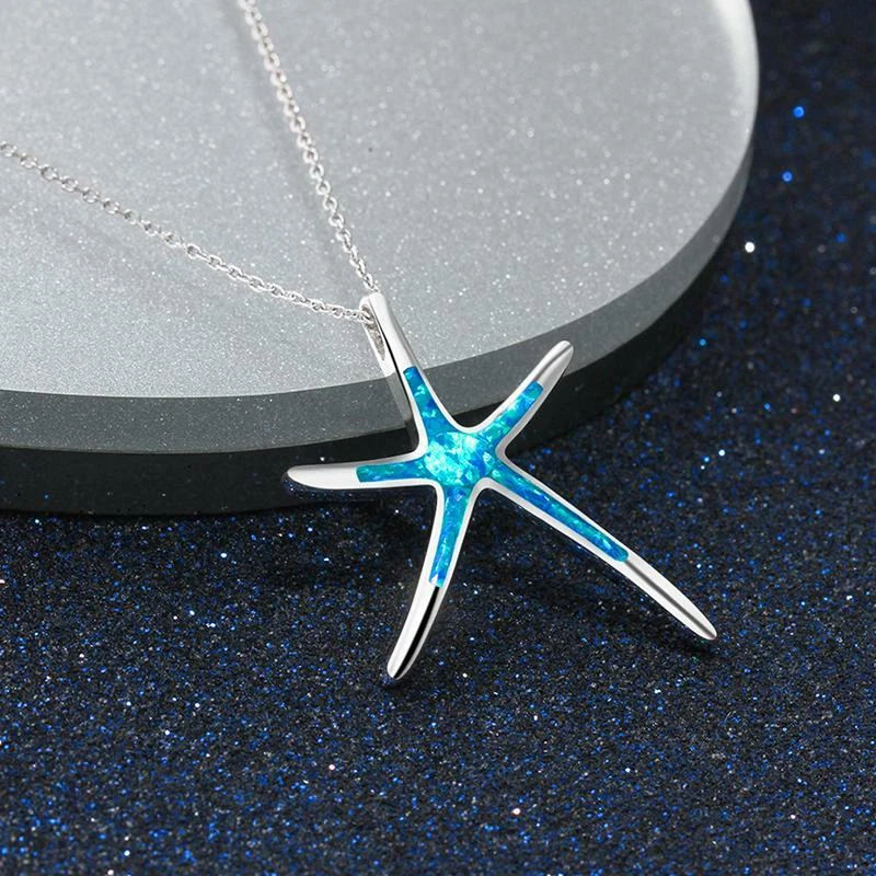 Opal starfish shop necklace