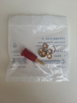 Hirschmann Sicherheits-Einbaubuchse SEB2600 G M4 Bananenbuchse rot 972 354-101