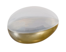 Golden Plastic Fillable Easter Egg Shaped Container 5.25 inch Qty 1