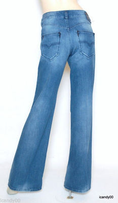 Nwt Diesel VIXY 008LB Wide Leg Relax Fit Mid Rise Stretch Jeans