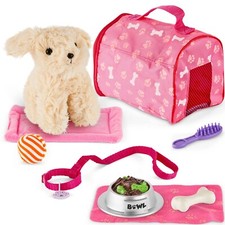 Toy Puppy for Kids, 9 Piece Play Dog Set, Dog Toy for Girls 3-6 Years Old