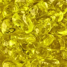 Sunflower Yellow - Fire Glass Dots for Indoor Outdoor Fire Pits or Fireplaces