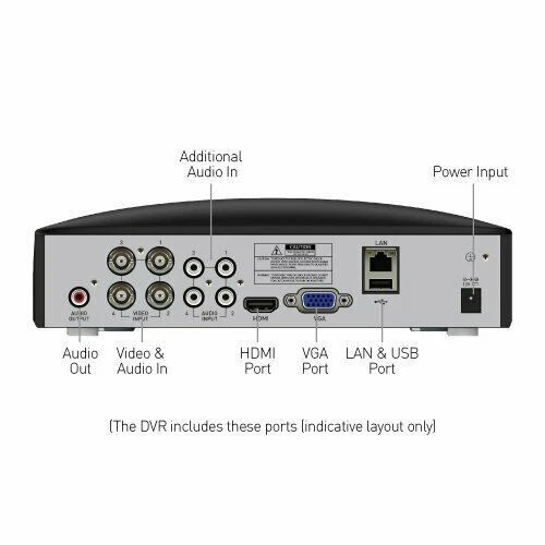 Swann 8-4680 8 Canal DVR 1TB 4 X 1080MQB Audio Cam CCTV Exécuteur Kit 846804MQB - Photo 6/6