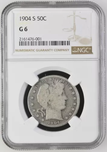 1904-S Barber Half Dollar 50C - NGC G 6