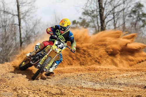 Juego de empuñaduras de bloqueo ODI V2 medio gofre azul Suzuki RMZ450 RMZ250 04-22 motocross - Imagen 5 de 7