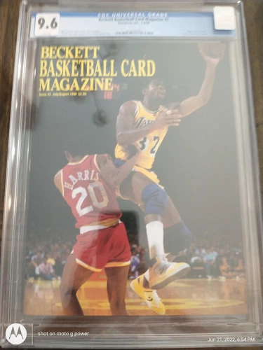 Beckett Basketball Card Magazine #3 Magic Johnson CGC 9.6 Price Guide Monthly
