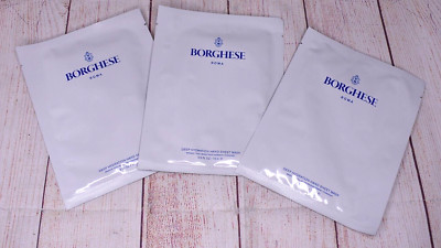 Borghese Lot of 3 Deep Hydration Hand Sheet Mask 0.5 Oz Each NEW
