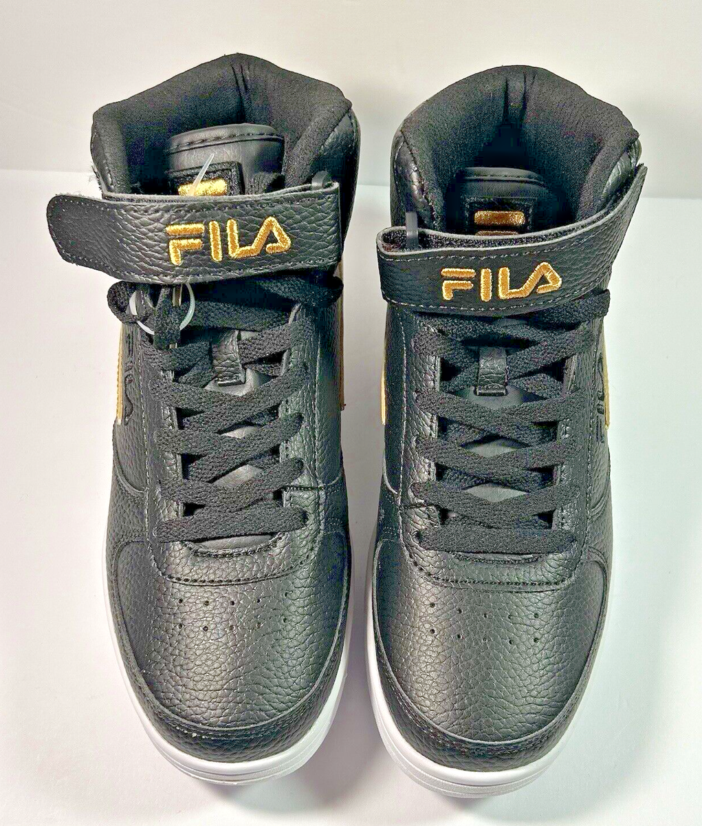 Fila Women’s A High Black and Gold High Top Sneakers Size 10 New Fast  Shipping