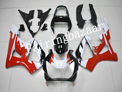 Fit for 2000 01 CBR929RR Erion Racing Red Black White ABS Injection Fairing Kit