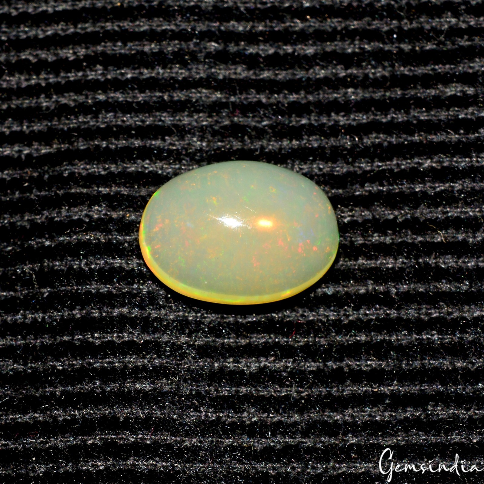 4.70 Cts Natural Untreated Ethiopian Multi Shine Opal Oval Cab Rare Gem For Ring image 6