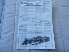 Hornby R059 Open Cab Pannier loco instructions & maintenance sheet
