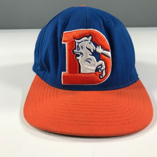 Denver Broncos Snapback Hat Blue Orange White Mitchell Ness Vintage Collection - Picture 1 of 8