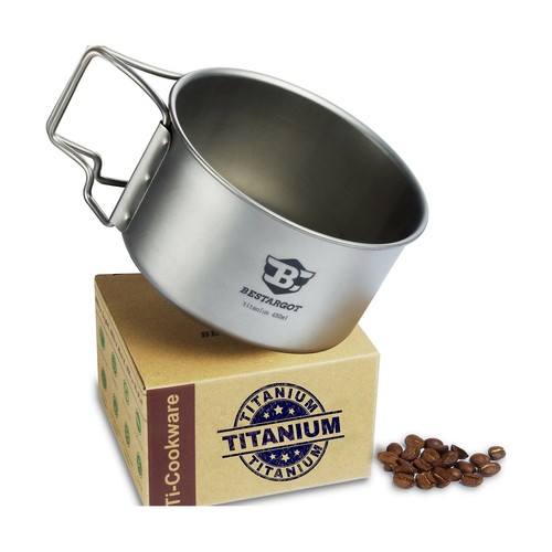 Bestargot Titanium 450ml Cup, Camping 